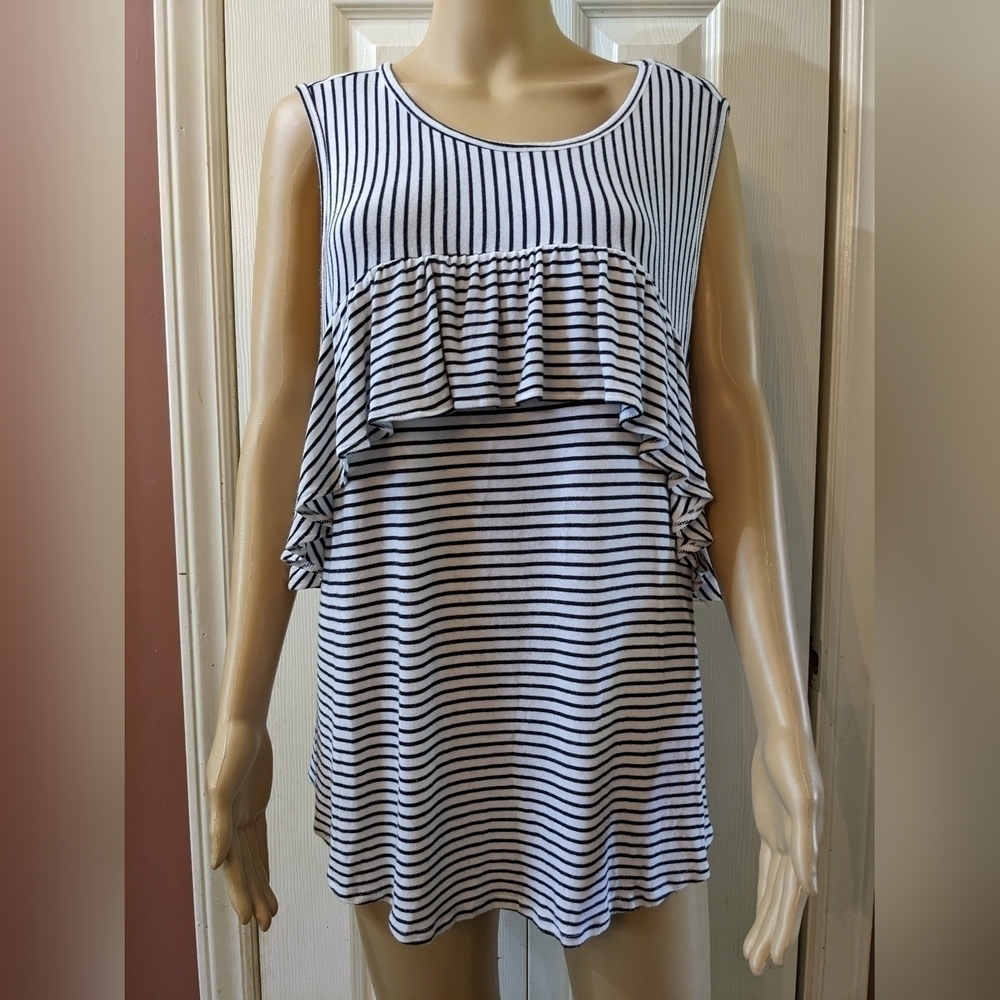 Pre-owned Cato sleeveless striped shirt size 18/20W, TA